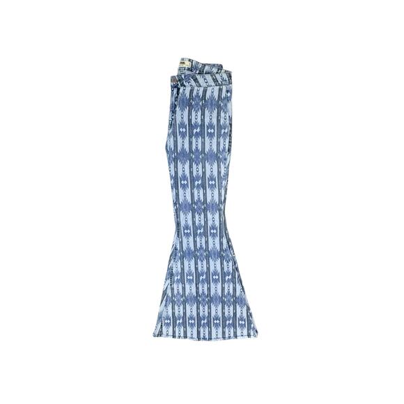 Rock & Roll Denim Aztec Print Bell Bottom Jeans - 31/32 - Picture 4 of 8